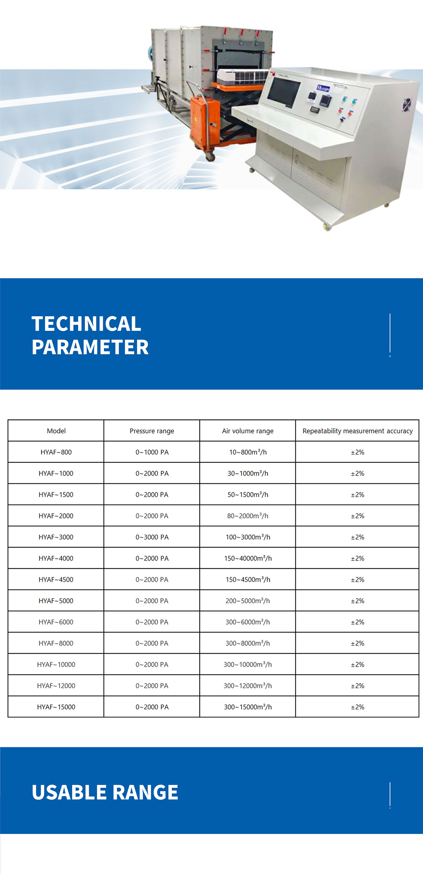 Air volume test bench fan power performance test bench (3)